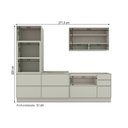 Ver imagem 4 de Cozinha Completa Fineze 3 Portas 8 Gavetas 100% MDF com Vidro Areia Hp - Henn