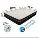 Ver imagem 2 de Cama Box Baú Casal 138 Tecido Sintético Preto com Colchão Paris de Molas Ensacadas Preto 26x138x188