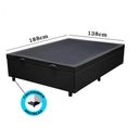 Ver imagem 3 de Cama Box Baú Casal 138 Tecido Sintético Preto com Colchão Paris de Molas Ensacadas Preto 26x138x188