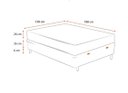Ver imagem 4 de Cama Box Baú Casal 138 Tecido Sintético Preto com Colchão Paris de Molas Ensacadas Preto 26x138x188