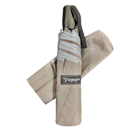 Guarda Chuva Voyagem Abre e Fecha Automático Fibra Cinza