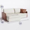 Ver imagem 2 de Sofá Retrátil e Reclinável 1,80m Cama inBox Belgrado com Molas Ensacadas Linho Off-White
