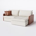 Ver imagem 1 de Sofá Retrátil e Reclinável 1,80m Cama inBox Belgrado com Molas Ensacadas Linho Off-White