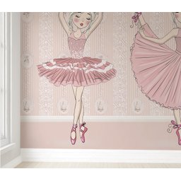 Papel de parede infantil bailarina para quarto de bebê menina M² PP27 - 2