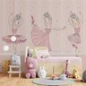 Papel de parede infantil bailarina para quarto de bebê menina M² PP27 - 4