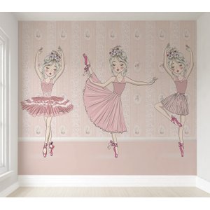 Papel de parede infantil bailarina para quarto de bebê menina M² PP27
