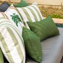 Ver imagem 4 de Coleção Náutica - Almofada Impermeável Verde Retangular Tipo:completa