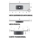 Ver imagem 3 de Pia de Cozinha 120x55cm em Granito com Acamento Reto Cuba Rasa em Inox Generali