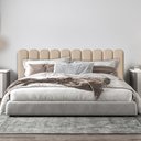 Ver imagem 3 de Cabeceira Modulada Estofada Adesiva Nuvem 2 Módulos 60x20cm Bege