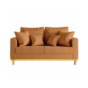 Ver imagem 1 de Sofá Beny 2 Lugares 140cm Base de Madeira Linho