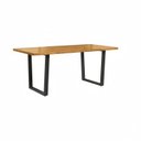 Ver imagem 3 de Mesa 200cm Retangular Base em Ferro e Madeira Maciça Livorno Espresso Móveis