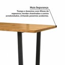 Ver imagem 7 de Mesa 200cm Retangular Base em Ferro e Madeira Maciça Livorno Espresso Móveis