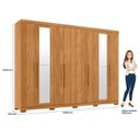 Ver imagem 3 de Guarda Roupa Casal 8 Portas 4 Gavetas Master New c/ Pés e Espelho Cinamomo