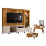 Estante Home Theater Le Mans com Aparador Estoril e Mesa de Centro Indianápolis Naturale Off White – - 2