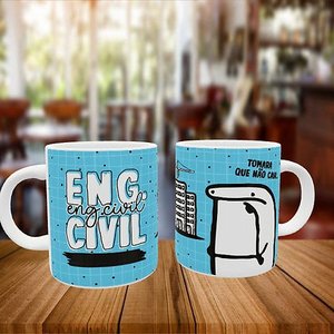 Caneca Personalizada Flork Profissão Engenharia Civil