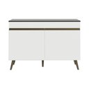 Ver imagem 4 de Balcão de Cozinha Gabinete Pia 120cm com 2 Portas Retrô Florença Multimóveis MP2445 Branco