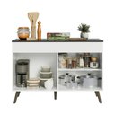 Ver imagem 3 de Balcão de Cozinha Gabinete Pia 120cm com 2 Portas Retrô Florença Multimóveis MP2445 Branco