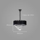 Ver imagem 2 de Pendente Moscou Preto 60cm P/ 9x G9 ZR172-BK Starlux ST2609
