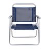 Cadeira de Praia Oversize 140kg Alumínio Reforçada Larga Mor Cor:azul Azul - 4