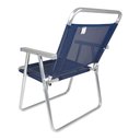 Ver imagem 3 de Cadeira de Praia Oversize 140kg Alumínio Reforçada Larga Mor Cor:azul Azul