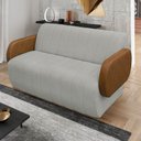 Ver imagem 1 de Sofá 2 Lugares Decorativo 168cm Túlio Sintético Pu e Bouclê K01 - D’Rossi