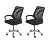 Kit 2 Cadeiras Escritório Diretor Office Tela Mesh Viena 3324 - 1