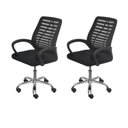 Ver imagem 1 de Kit 2 Cadeiras Escritório Diretor Office Tela Mesh Viena 3324 Preto