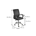 Ver imagem 3 de Kit 2 Cadeiras Escritório Diretor Office Tela Mesh Viena 3324 Preto