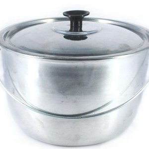 Caldeirão de Alumínio Polido Alça Galvanizada 16cm