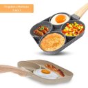 Ver imagem 2 de Frigideira Omeleteira 3 em 1 de Liga de Alumínio Antiaderente Bege Multiuso P/ Café da Manhã