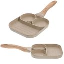 Ver imagem 1 de Frigideira Omeleteira 3 em 1 de Liga de Alumínio Antiaderente Bege Multiuso P/ Café da Manhã