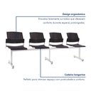 Ver imagem 5 de Longarina 4 Lugares Movie Prima Design