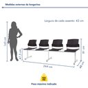 Ver imagem 2 de Longarina 4 Lugares Movie Prima Design