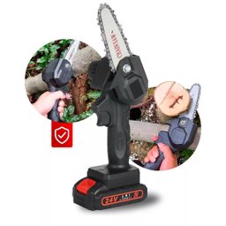 Mini Serra Elétrica Portátil Recarregável com 2 Baterias 48v - 1