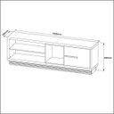 Ver imagem 2 de Rack Para TV 65 Polegadas 1,80m Com Tampo 25mm: Marrom Claro Natural