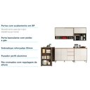 Ver imagem 6 de Armário de Cozinha Completa Modulada 7 Peças sem Tampo de 120 Mel Luciane Móveis