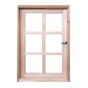 Ver imagem 2 de Janela de Madeira Vitro Capelinha Pivotante Reto Padrão Cedro Batentes de 14 Cm-0.60(l)x1.20(a)