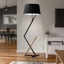 Ver imagem 1 de Luminária de Chão Roma Cúpula Cone e Pés de Ferro Luxo Preto/dourado/preto