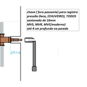 Ver imagem 5 de Chave para Registro Deca Pressão Embutido 4 Cm - 2616