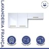 Lavanderia Modulada França 2 Armários Aéreos Kaiki Móveis Branco - 3