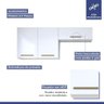 Lavanderia Modulada França 2 Armários Aéreos Kaiki Móveis Branco - 4