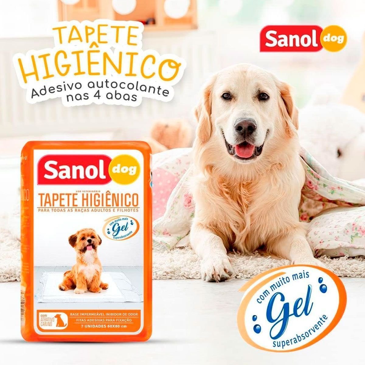 Tapete Higiênico Descartável para Cães 60x80 Sanol Dog - 5