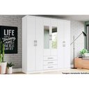 Ver imagem 1 de Guarda Roupa 6 Portas (2 C/ Espelho) e 3 Gavetas Caju Da136 Branco - Henn