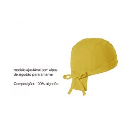 Avental de Cintura e Touca Amarelo Bar Spa Bistro Vegano - 3