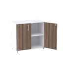 Ver imagem 4 de Armário Baixo 02 Portas Pivotante AB700MX-32 Branco/Walnut