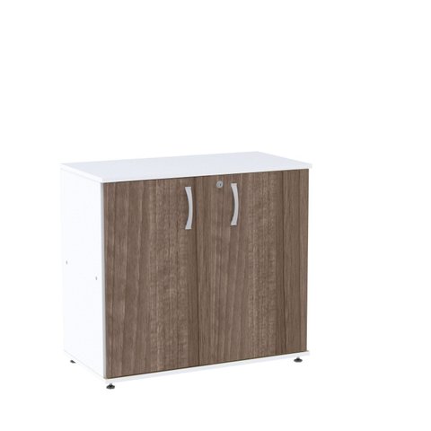 Armário Baixo 02 Portas Pivotante AB700MX-32 Branco/Walnut