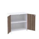 Ver imagem 3 de Armário Baixo 02 Portas Pivotante AB700MX-32 Branco/Walnut