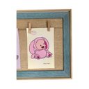 Ver imagem 2 de Porta Retrato Mural de Fotos com Cordão e 6 Prendedores 25ax50c:azul