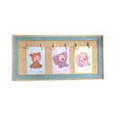 Ver imagem 3 de Porta Retrato Mural de Fotos com Cordão e 6 Prendedores 25ax50c:azul