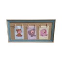 Ver imagem 1 de Porta Retrato Mural de Fotos com Cordão e 6 Prendedores 25ax50c:azul